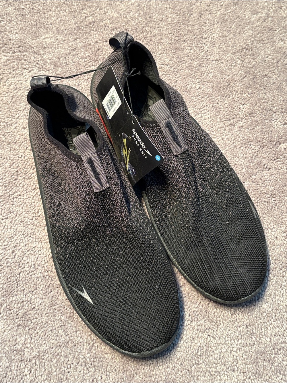 Speedo Men's Black and Gray Slip-On Water Shoes
